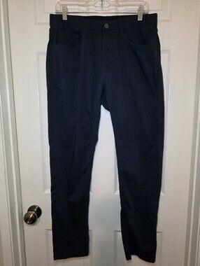 Mens Faherty Organic Movement 5 Pocket CoolMax Navy Pants 31 #140476